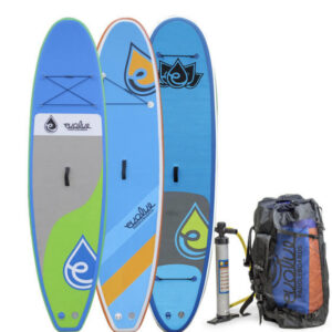 evolve orange stripe inflatable paddle board for sale
