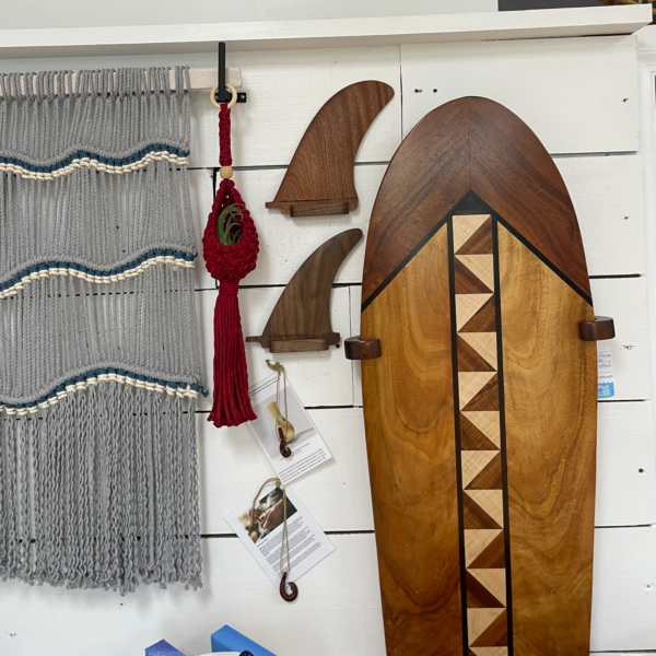 Wood surf fins for wall art
