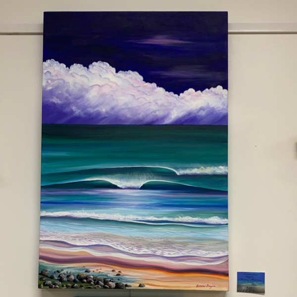 acrylic paintings by local surf artist for sale,