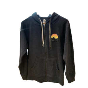 Charcoal full zipper hoodie for sale